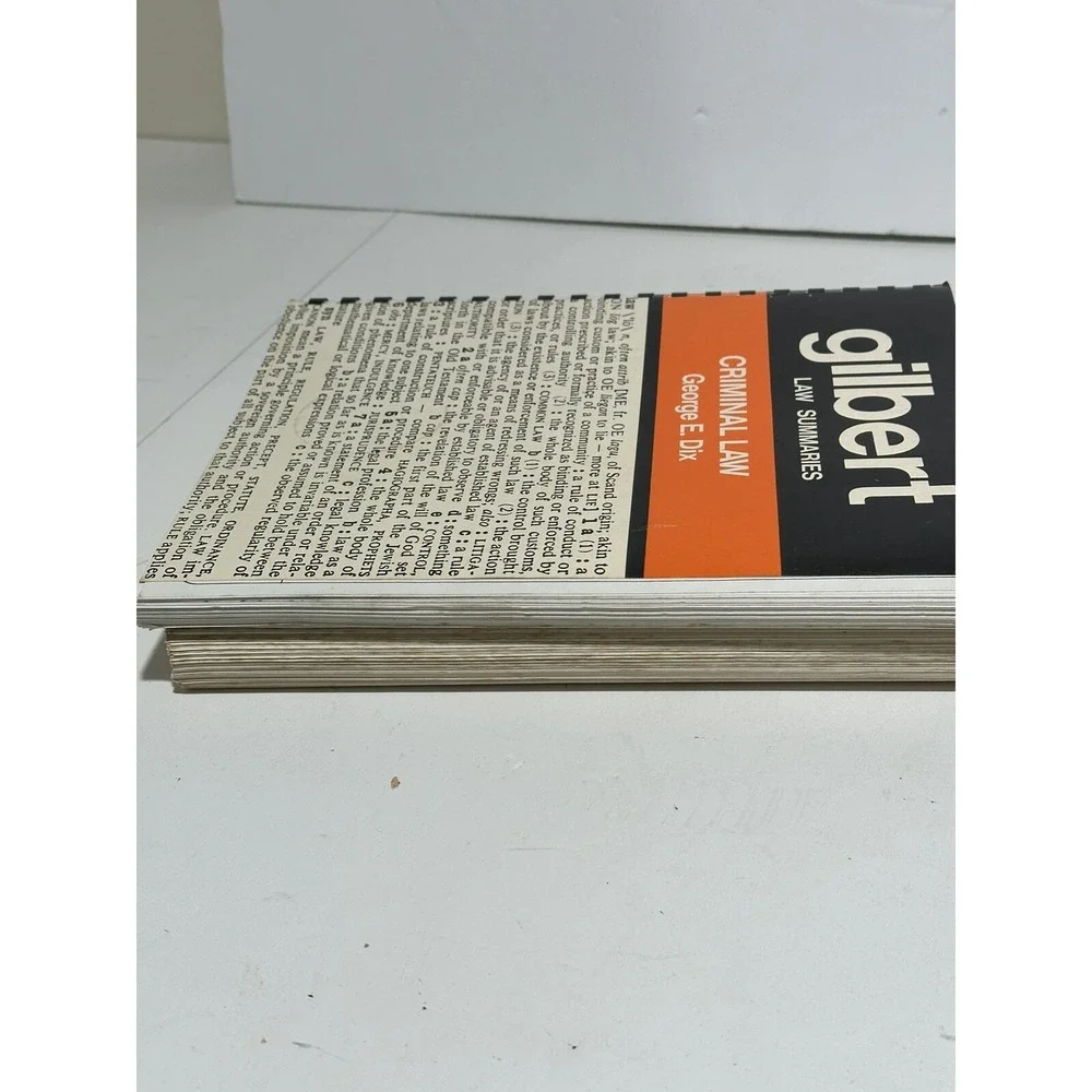 2x‎ Gilbert Law Summaries: Criminal Law + Civil peocedures 1988-89 vintage books